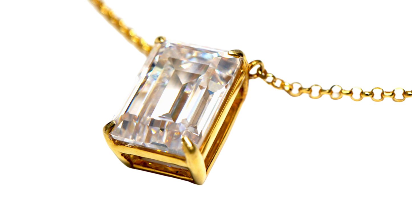 L. Necklace Yellow Gold Plated Silver Duralite