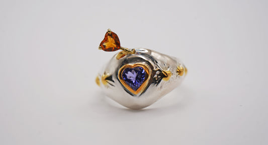 Memento Amoris Silver Pink Topaz Tanzanite