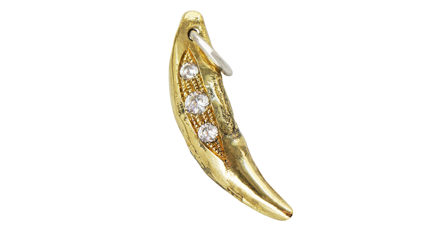 Lion Pendant Gold Plated Bronze Duralite