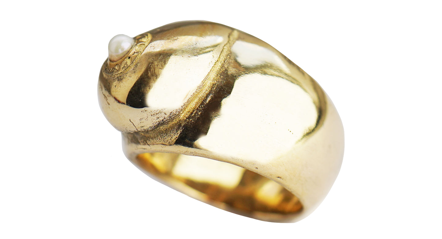 Niki Ring Bronzo Giallo