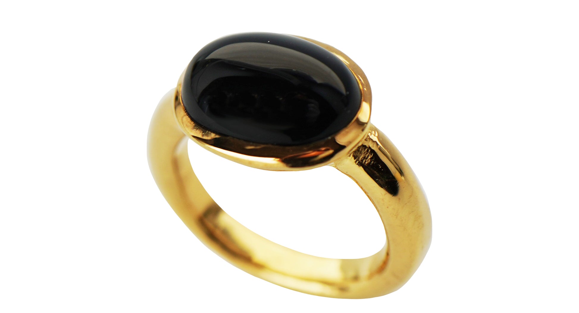 Classic Roman Gold Plated Bronze Onyx
