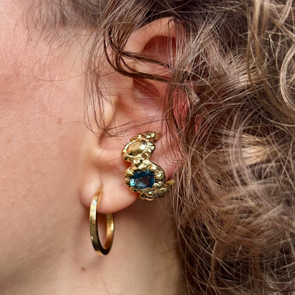 Earcuff georgiano — Argento e Ametista | Pronto per la spedizione
