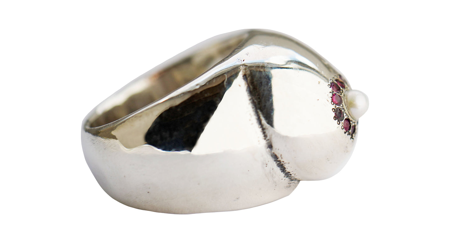 Niki S Ring Silver Ruby