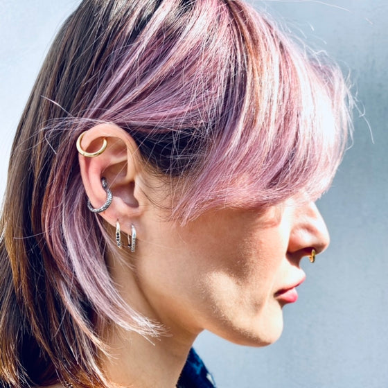 Silver Moon Earring