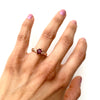 9K Pink Gold Anemone Ring