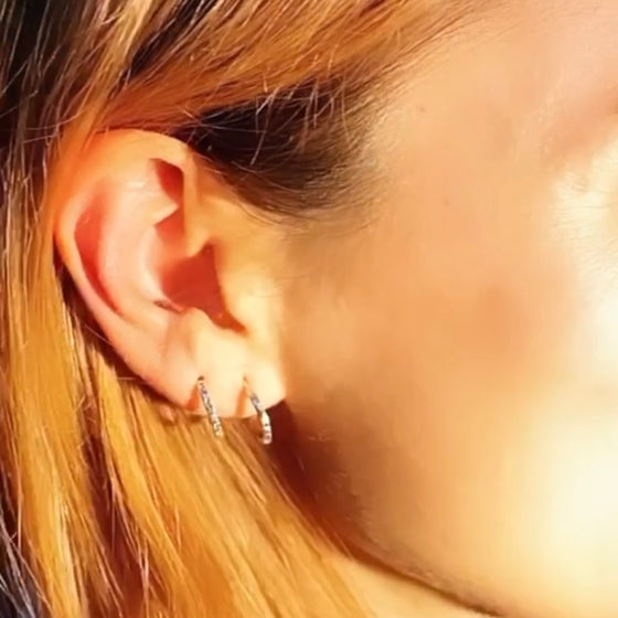 Silver tia earring