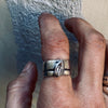 Imperial silver ring