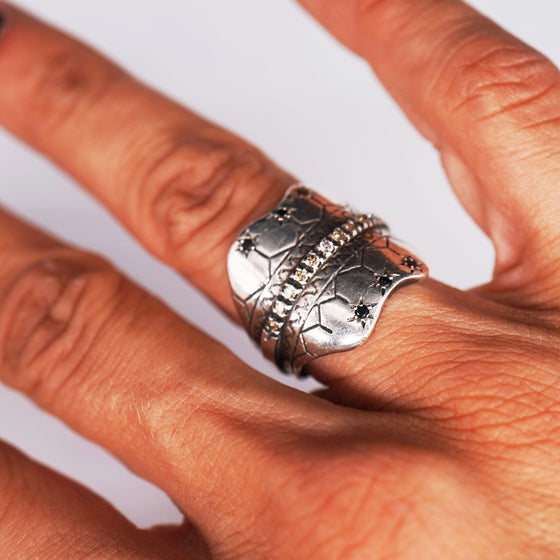 Silver roanoke ring