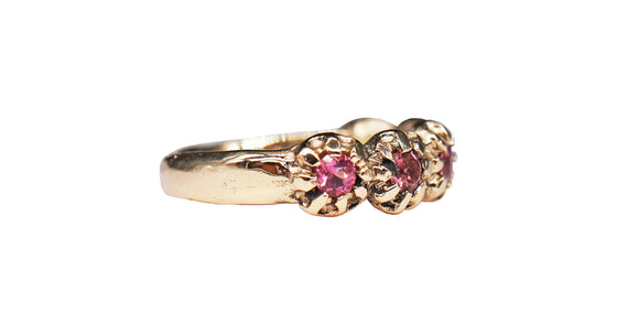 9K Gold Georgian Rose Ring