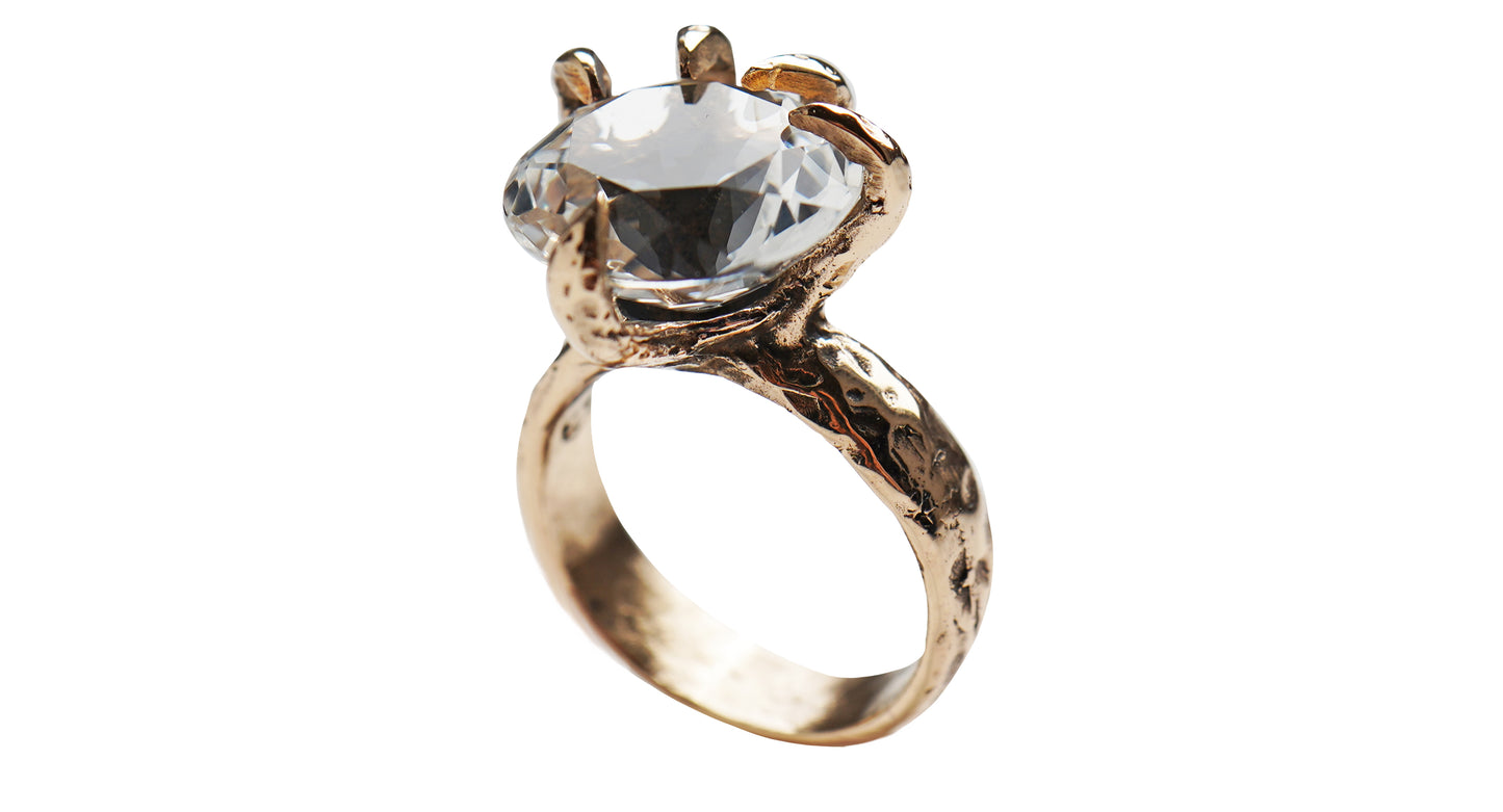 Anello Occhio d'Orso in Bronzo Rosa