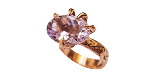 Anello Occhio d'Orso in Bronzo Rosa