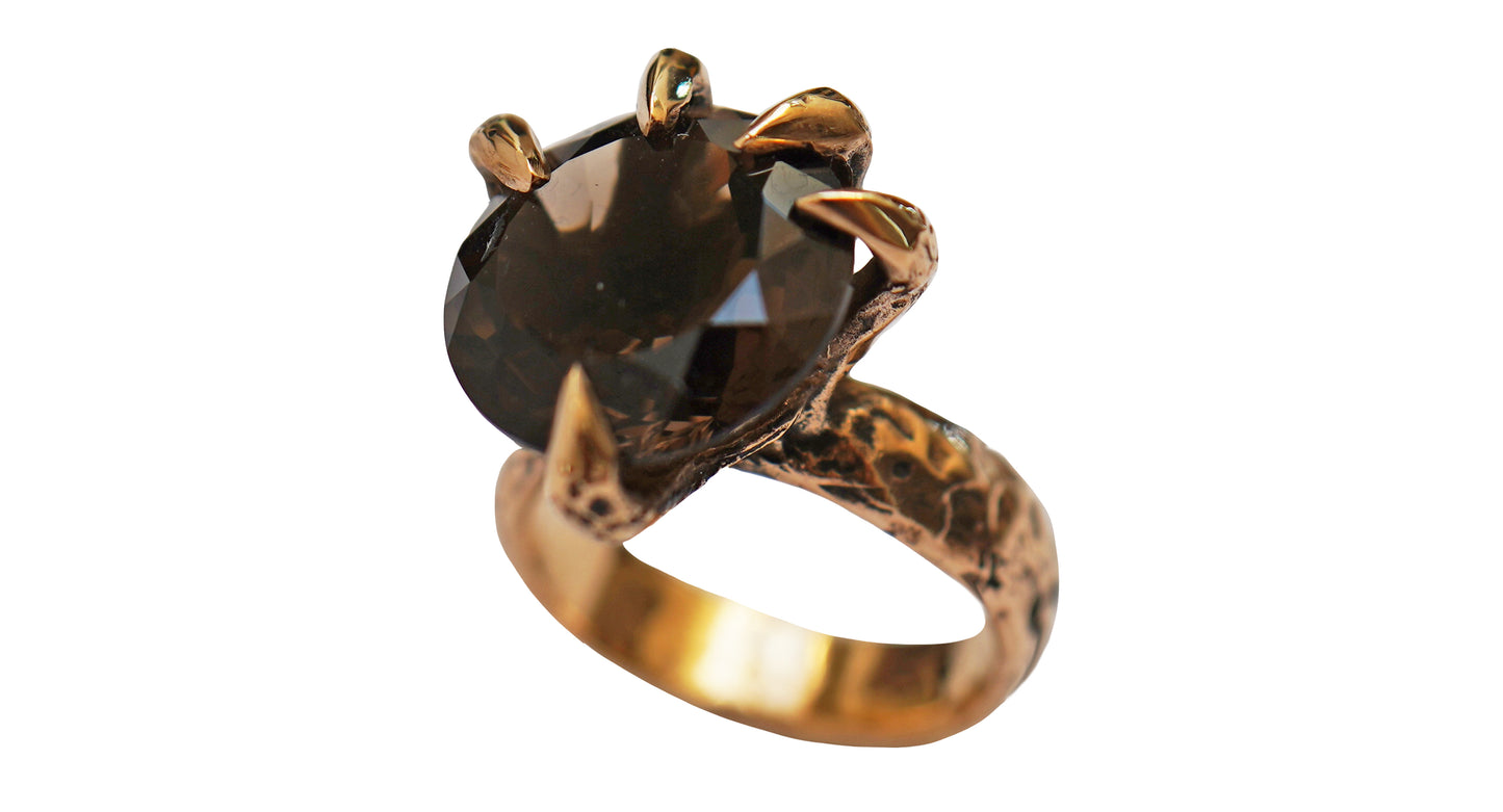 Anello Occhio d'Orso in Bronzo Rosa