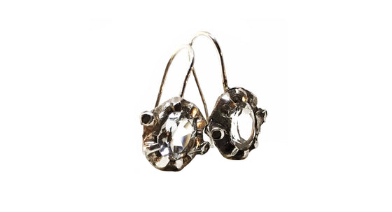 Silver georgian earrings