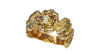 Yellow bronze georgian stone ring